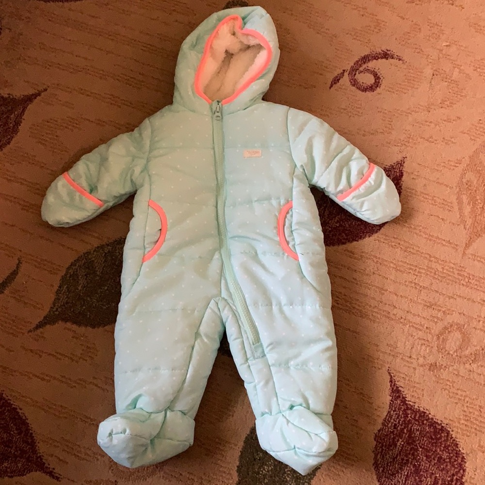 Oshkosh Snow Suit Blue Polka Dot